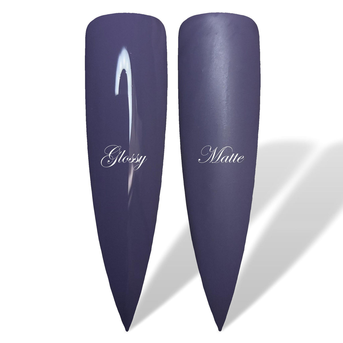 Thunder Dark Grey Glossy &amp; Matte HEMA Free Gel Nail Polish Swatches 