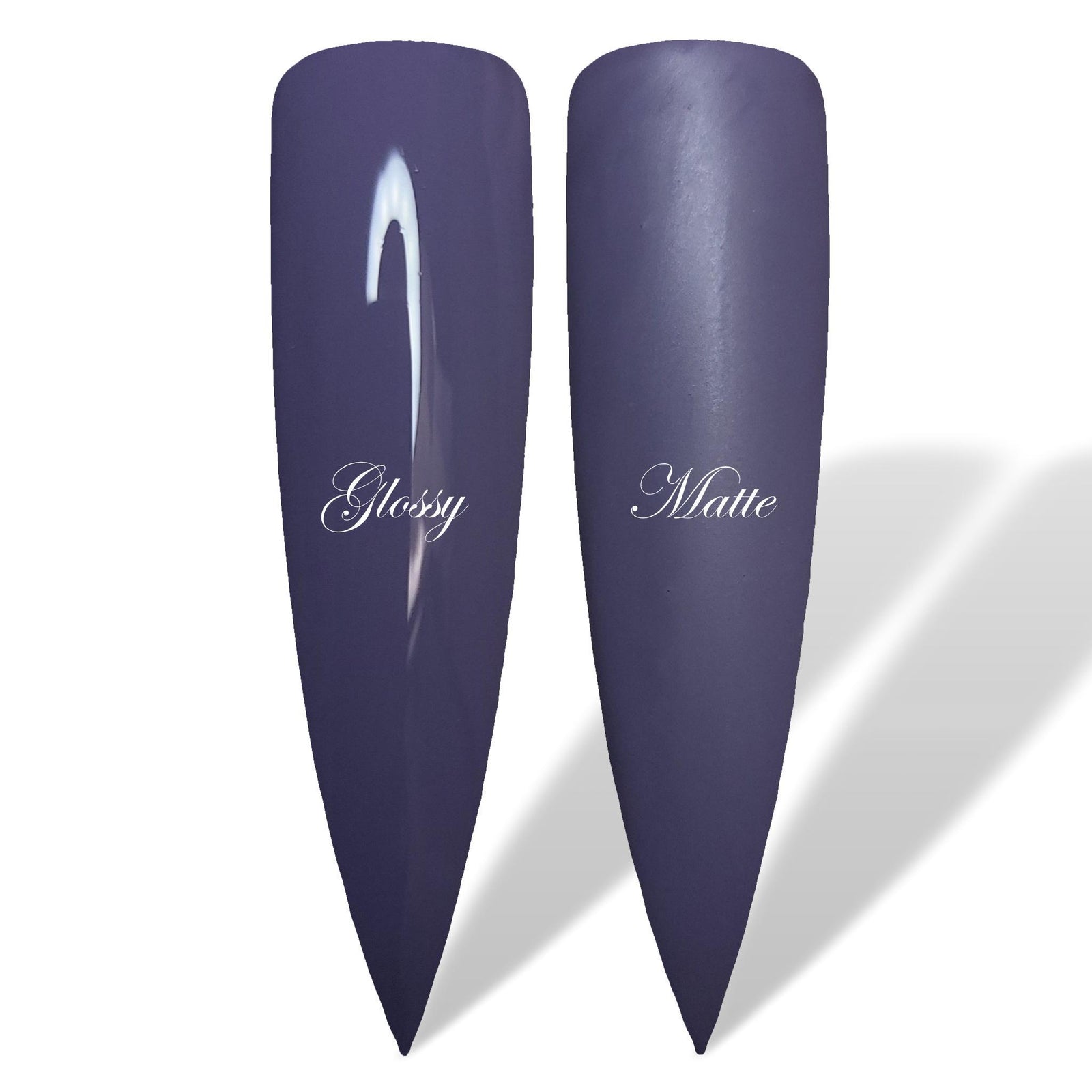 Thunder Dark Grey Glossy & Matte HEMA Free Gel Nail Polish Swatches 