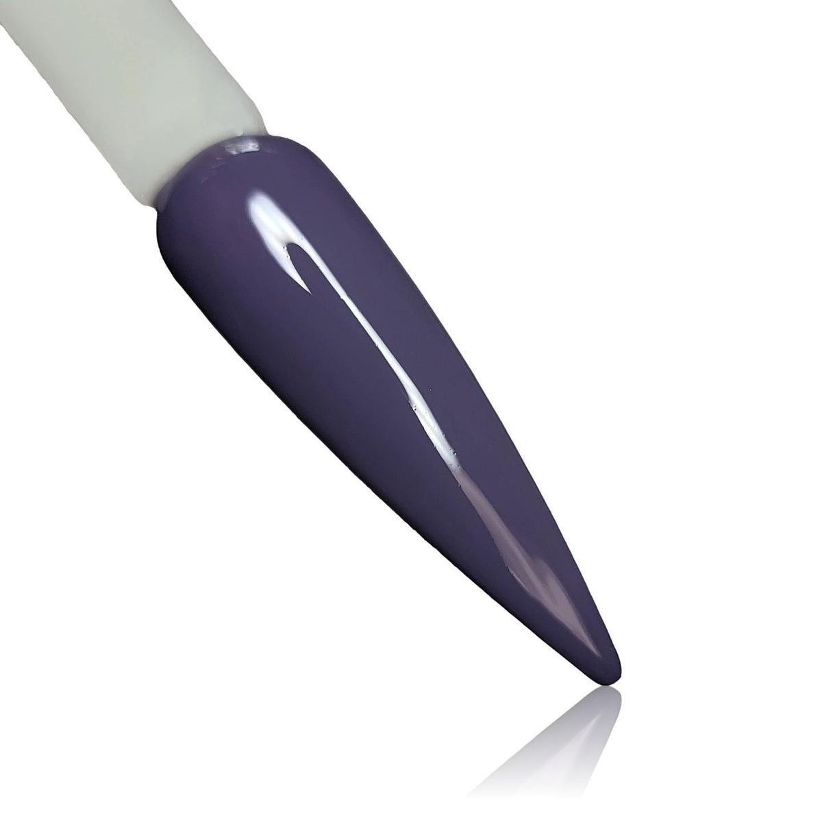 Thunder Dark Grey  HEMA Free Gel Polish on Nail Swatch Stick 