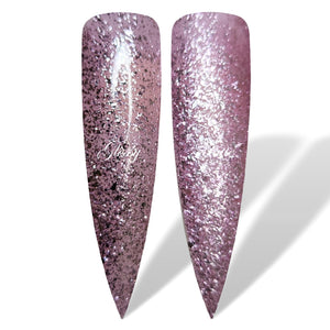 Tiara Pink Metallic Glitter Glossy & Matte HEMA Free Gel Nail Polish Swatches  