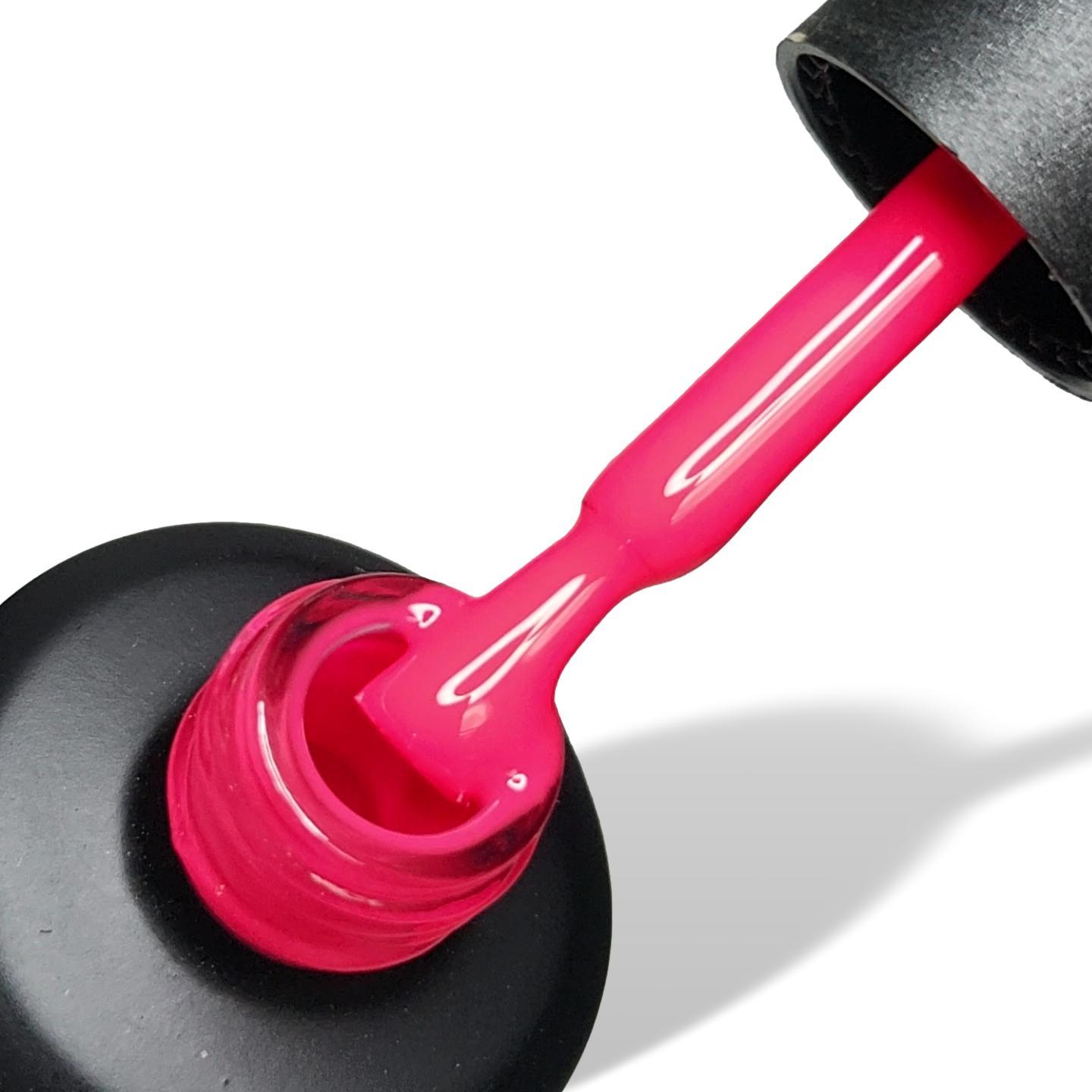 Toffee Apple Bright Neon Pink HEMA Free Gel Nail Polish 15ml Bottle & Brush 