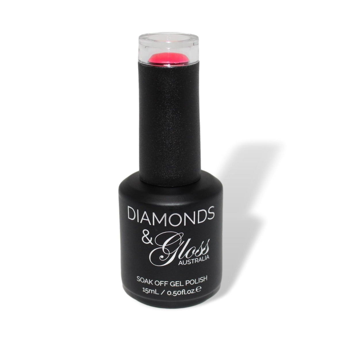 Toffee Apple Bright Neon Pink HEMA Free Gel Nail Polish Diamonds & Gloss Australia 15ml Bottle Vegan , Cruelty Free