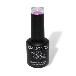 Very Violet Bright Neon Purple HEMA Free Gel Nail Polish Diamonds & Gloss Australia 15ml Bottle Vegan , Cruelty Free