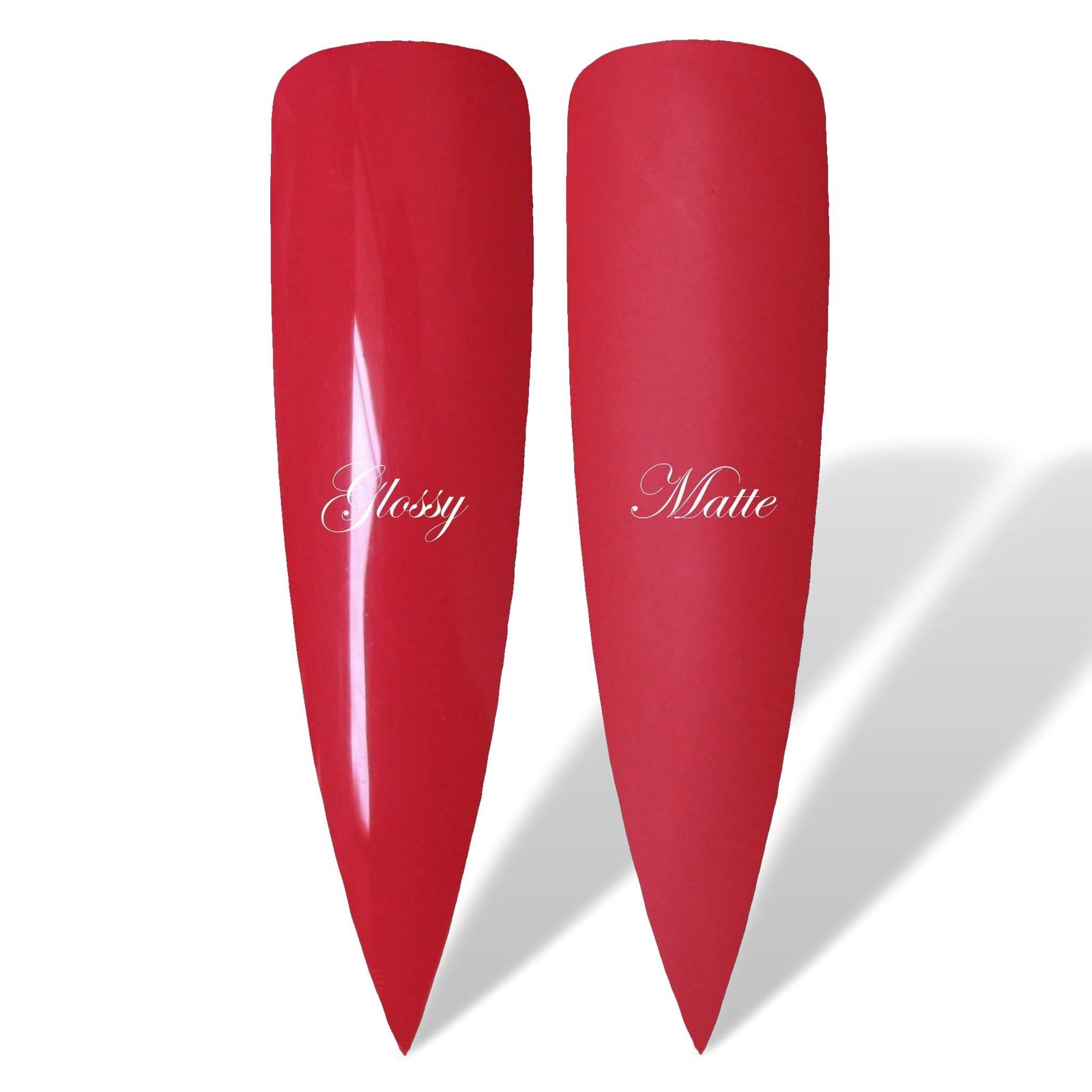 Vixen Red Glossy & Matte HEMA Free Gel Nail Polish Swatches 