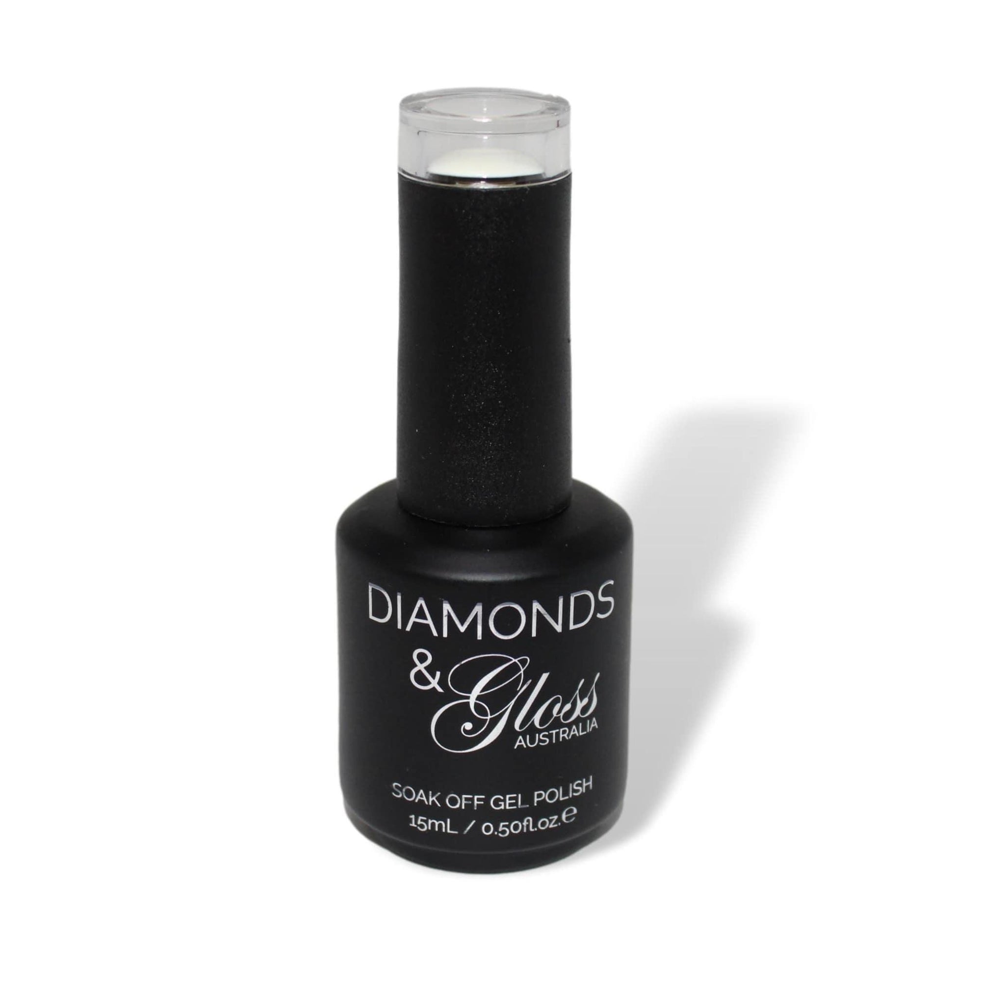 White HEMA Free Gel Nail Polish Diamonds & Gloss Australia 15ml Bottle Vegan , Cruelty Free