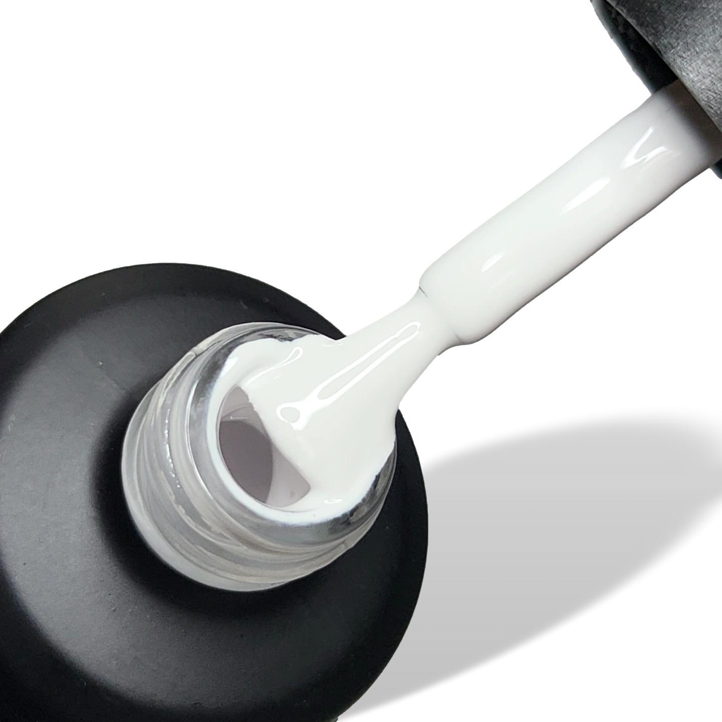 White HEMA Free Gel Nail Polish 15ml Bottle & Brush 