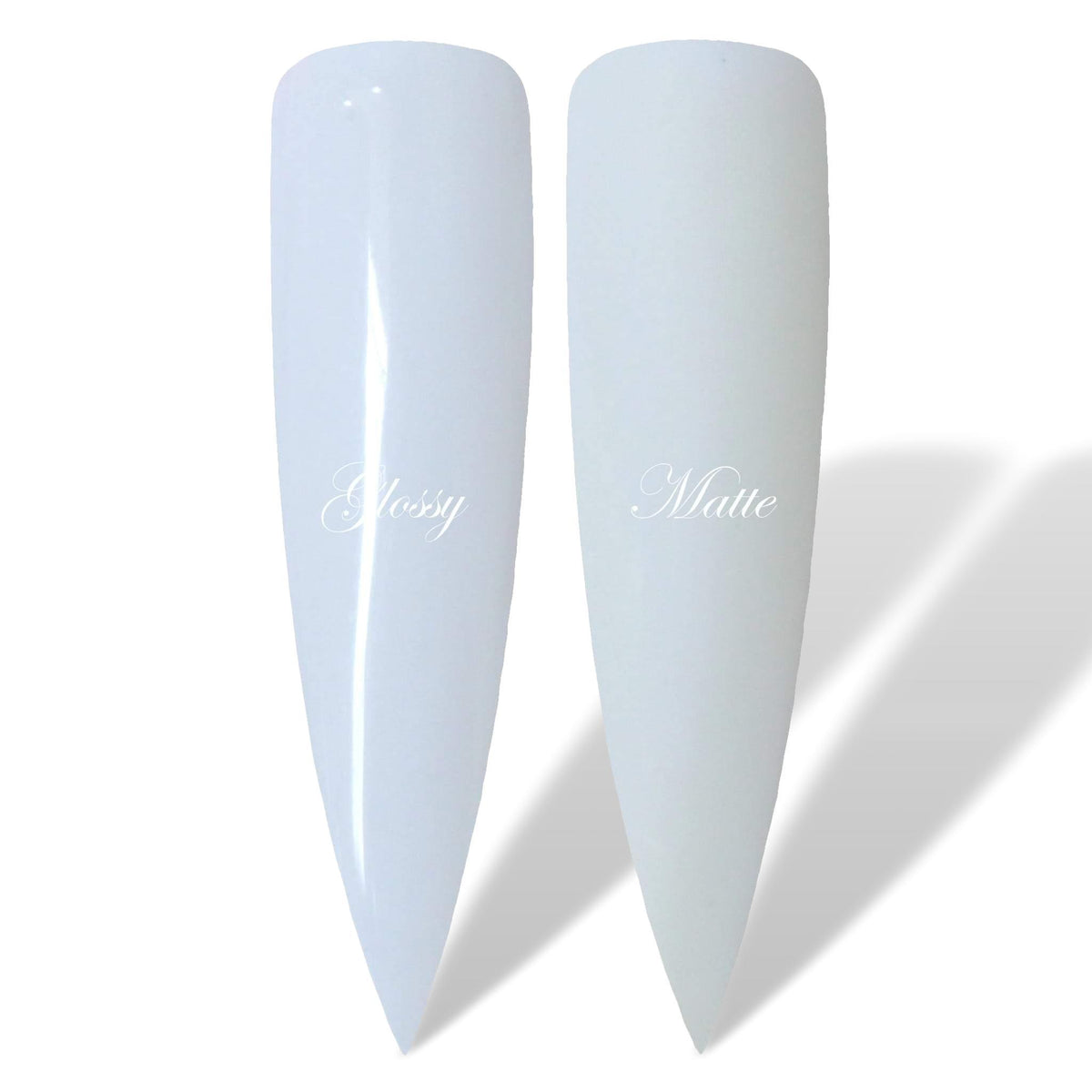 White Glossy &amp; Matte HEMA Free Gel Nail Polish Swatches 