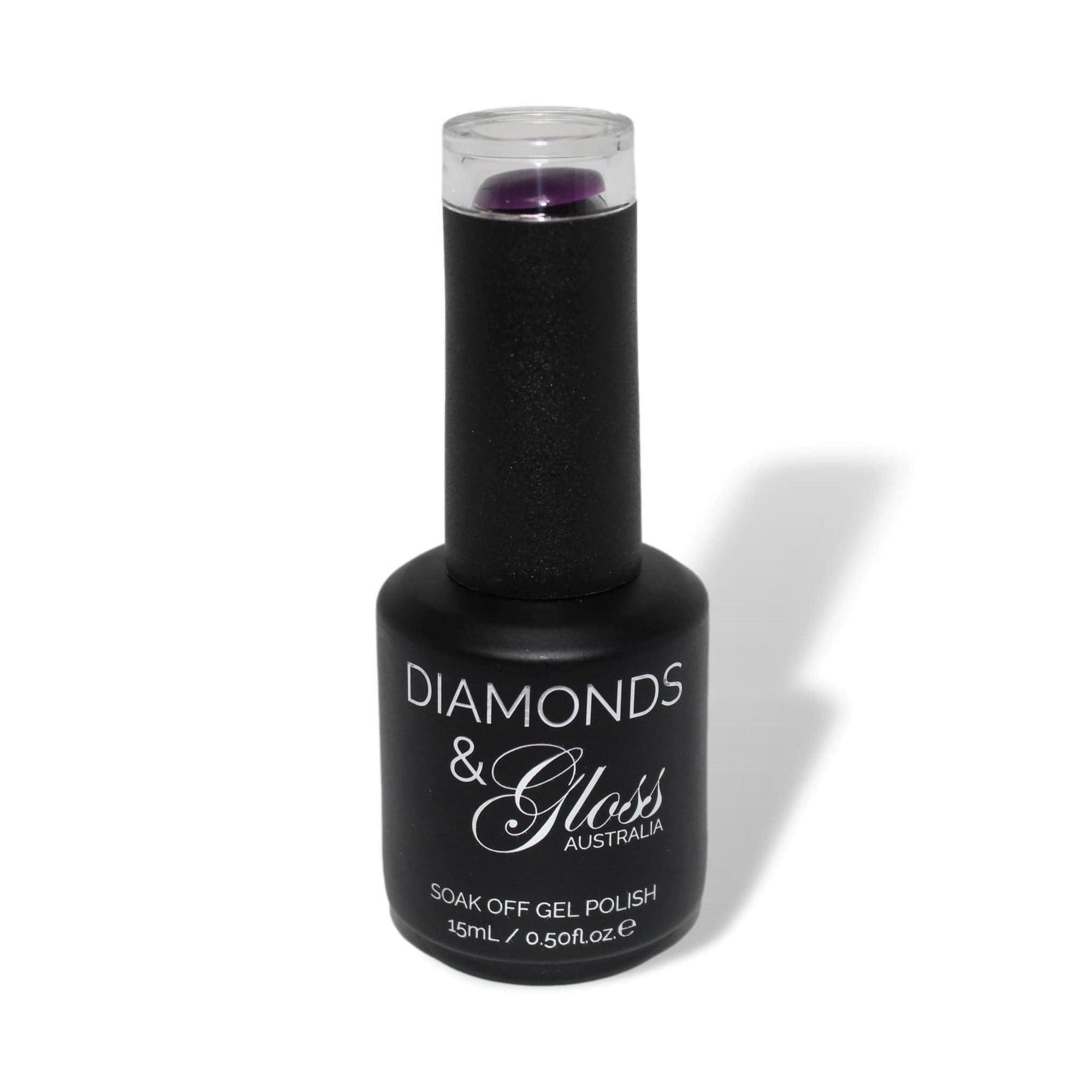 Wine deep purple HEMA Free Gel Nail Polish Diamonds & Gloss Australia 15ml Bottle Vegan, Cruelty Free