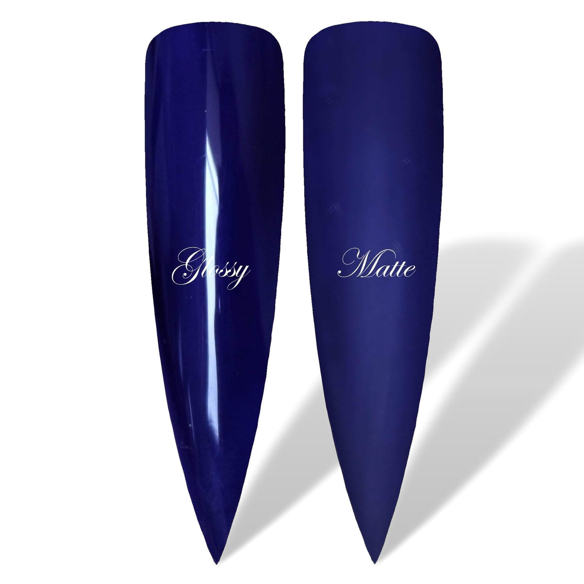 Your Majesty Dark Blue Glossy &amp; Matte HEMA Free Gel Nail Polish Swatches 