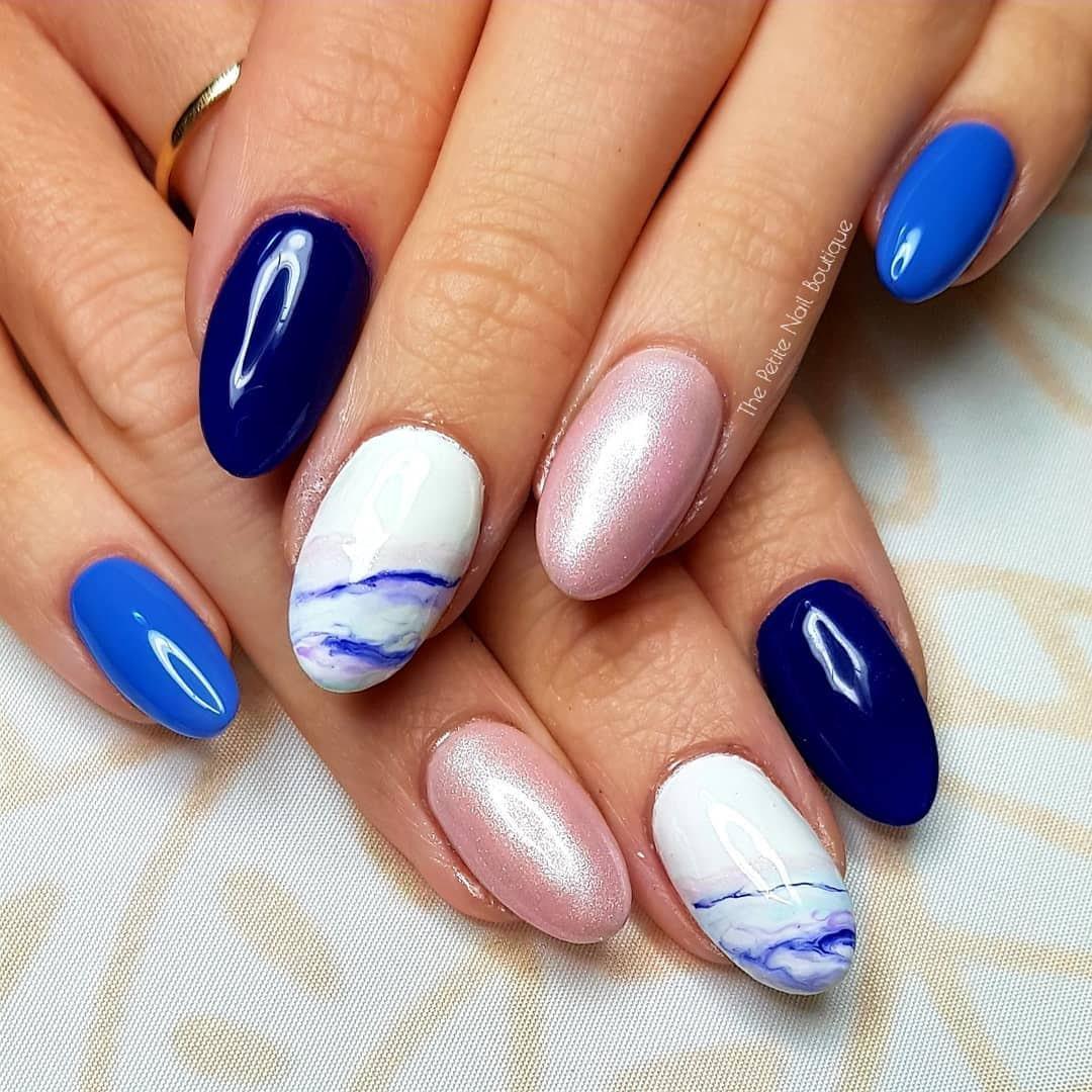 Your Majesty Dark Blue HEMA Free Gel Nail Polish Diamonds & Gloss Australia Painted on Gel , Polygel and Acrylic Nails with Nail Art. Vegan , Cruelty Free