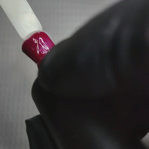 Lipstick Red Shimmer HEMA Free Gel Nail Polish Diamonds & Gloss Australia Video Painting a Nail Swatch Stick with cruelty free and vegan Gel Polish which can be used on acrylic, builder gel and polygel nails.