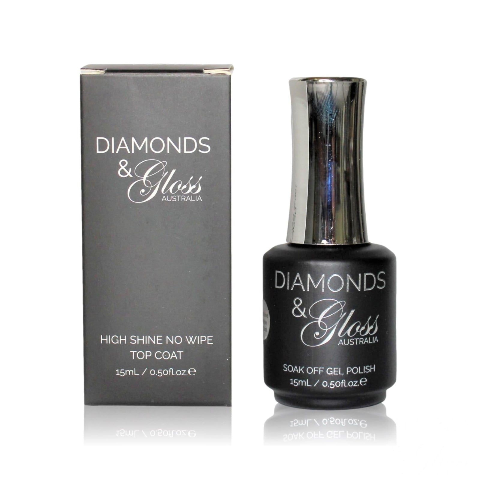 15mL High Shine No Wipe Top Coat Hema Free Diamonds & Gloss Australia